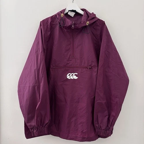 Canterbury Rugby League Men’s Track Windbreaker Jacket - Size XL - Maroon Hooded