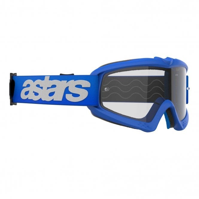 Alpinestars YOUTH Vision Goggles - BLAZE - Blue (w/Clear Lens)
