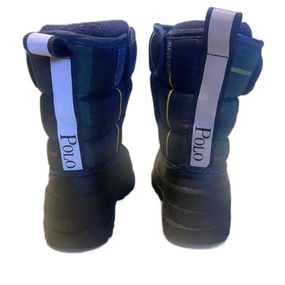 Polo Ralph Lauren Snow Boots Youth Size 5 Pull On Insulated Pony Logo Winter  - Image 2 of 4
