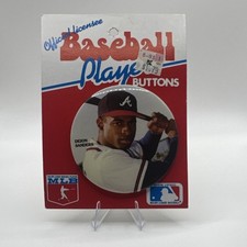 Deion Sanders MLB Official Licensed Baseball Player Button Atlanta Braves 08-93 