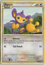 Aipom 55/102 Common HGSS Triumphant Pokemon Near Mint