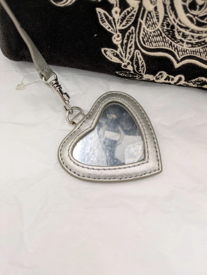 Juicy Couture Vintage Bowler Bag Velvet Brown/Black Silver Embroidery Y2k 2000s - Image 3 of 4