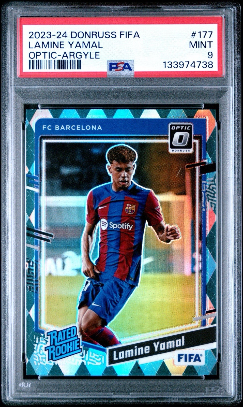 2023-24 Panini Donruss Fifa Optic (Short Print)Lamine Yamal #177 Argyle Prizm RC