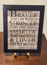 Winnie The Pooh Rustic Sign Children  s Room 11.5 X 9.5 in