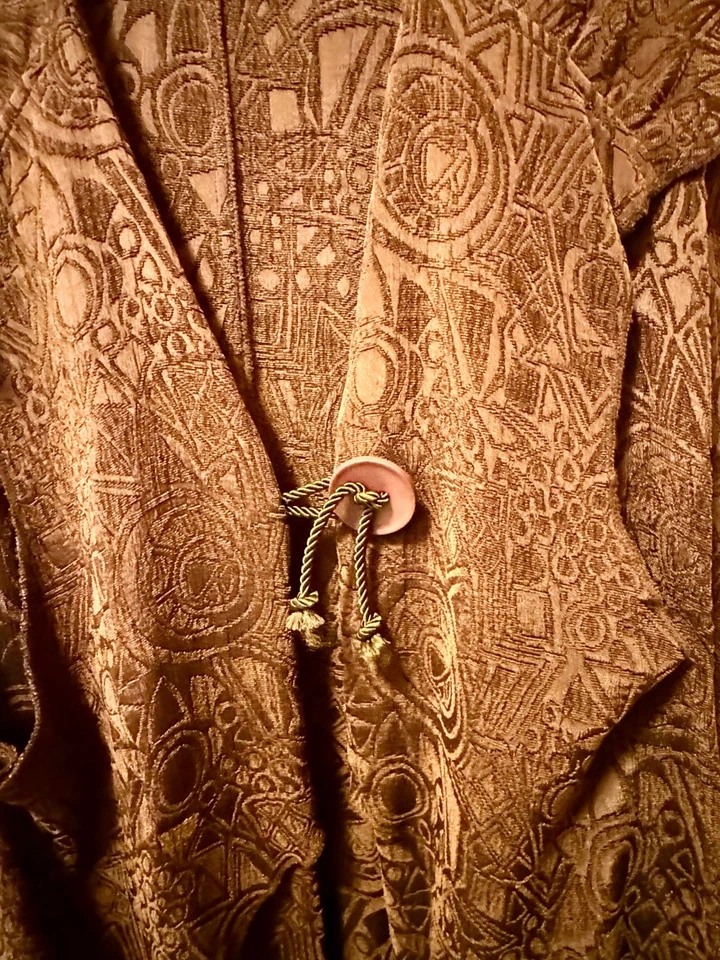 KEKOO немецкий дизайнер женщин шоколад парчи Lagenlook пальто искусство носить - Изображение 4 из 4