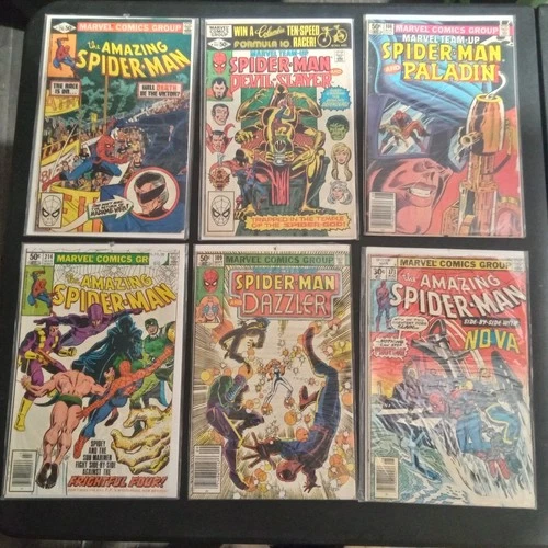 Lot Of 10 Marvel Vintage Comics Spider Man See Pics