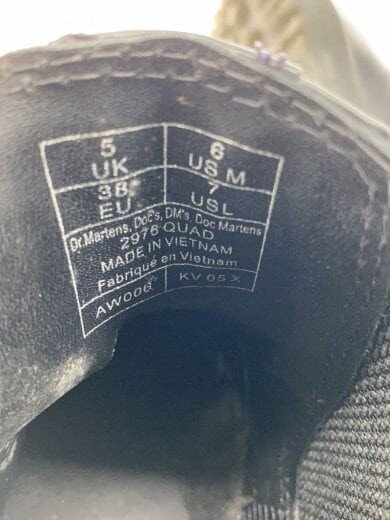 SAOLA Dr. Martens stivali Gore laterali UK5 nero pelle aw006 suola platform