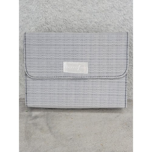 Continental Airlines BusinessFirst Travel Toiletry Organizer Gray Navy with Pen
