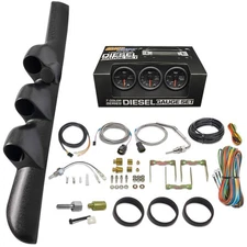 GlowShift Diesel Gauge Package Compatible with Dodge Ram Cummins 2500 3500 19...