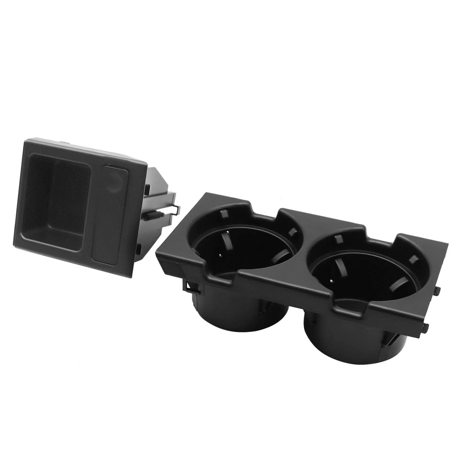 For BMW E46 Black Front Center Console Cup Holder & Coin Holder 51168217953 Foto 2 de 4