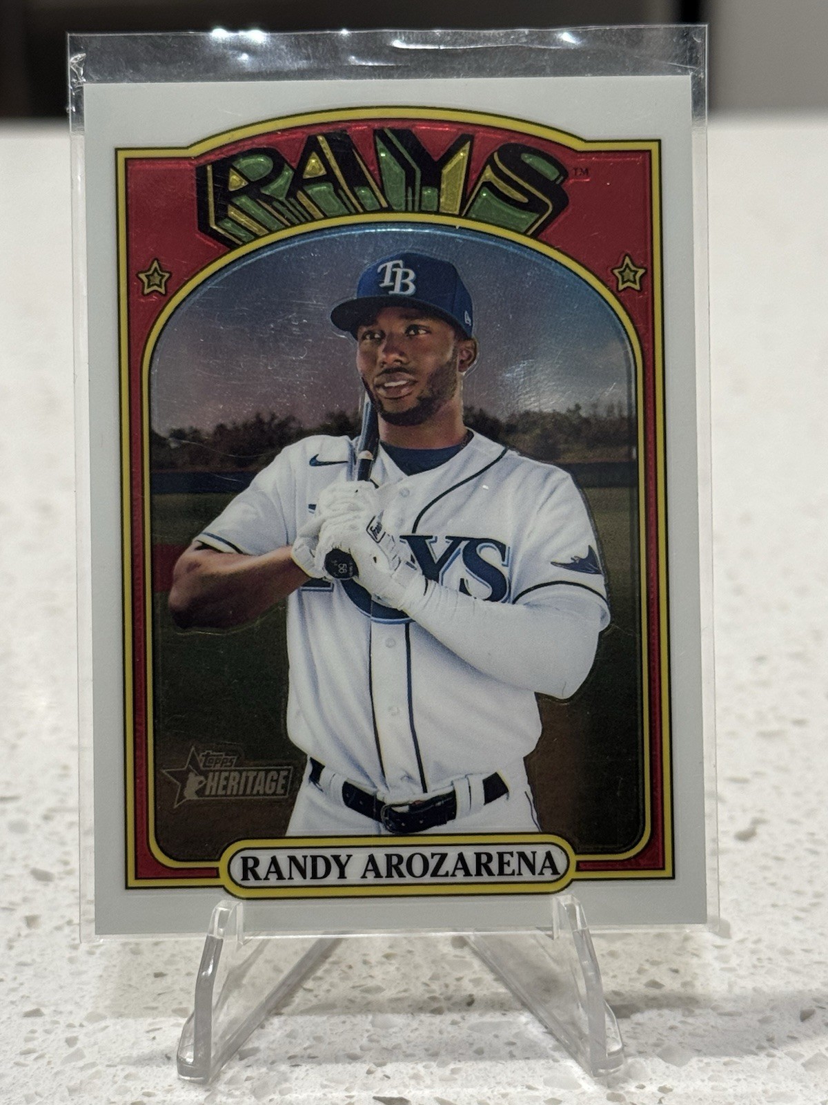 2021 Topps Heritage High Number Randy Arozarena Chrome #988 /999 Rays