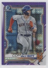 2021 Bowman Chrome Prospects Mega Box Purple Mojo Refractor /250 Brett Baty 0z99