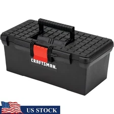 Tool Storage Box W/ Comfort Grip Handle Pad Lock Security Portable Tray New