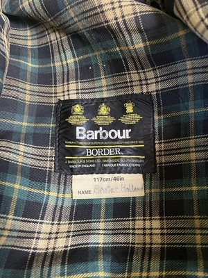 ジャケット・アウター Barbour BORDER SHAPE MEMORY 36 希少！サイズ表記36！ 90s Barbour 