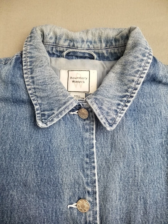 Chaqueta Boundary Waters Mujer Mediana Exterior Granero Corto Shaket Granja De Colección Azul Foto 2 de 4