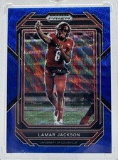 2023 Prizm Draft Picks #67 Lamar Jackson  Blue Wave /249 Cardinals Ravens