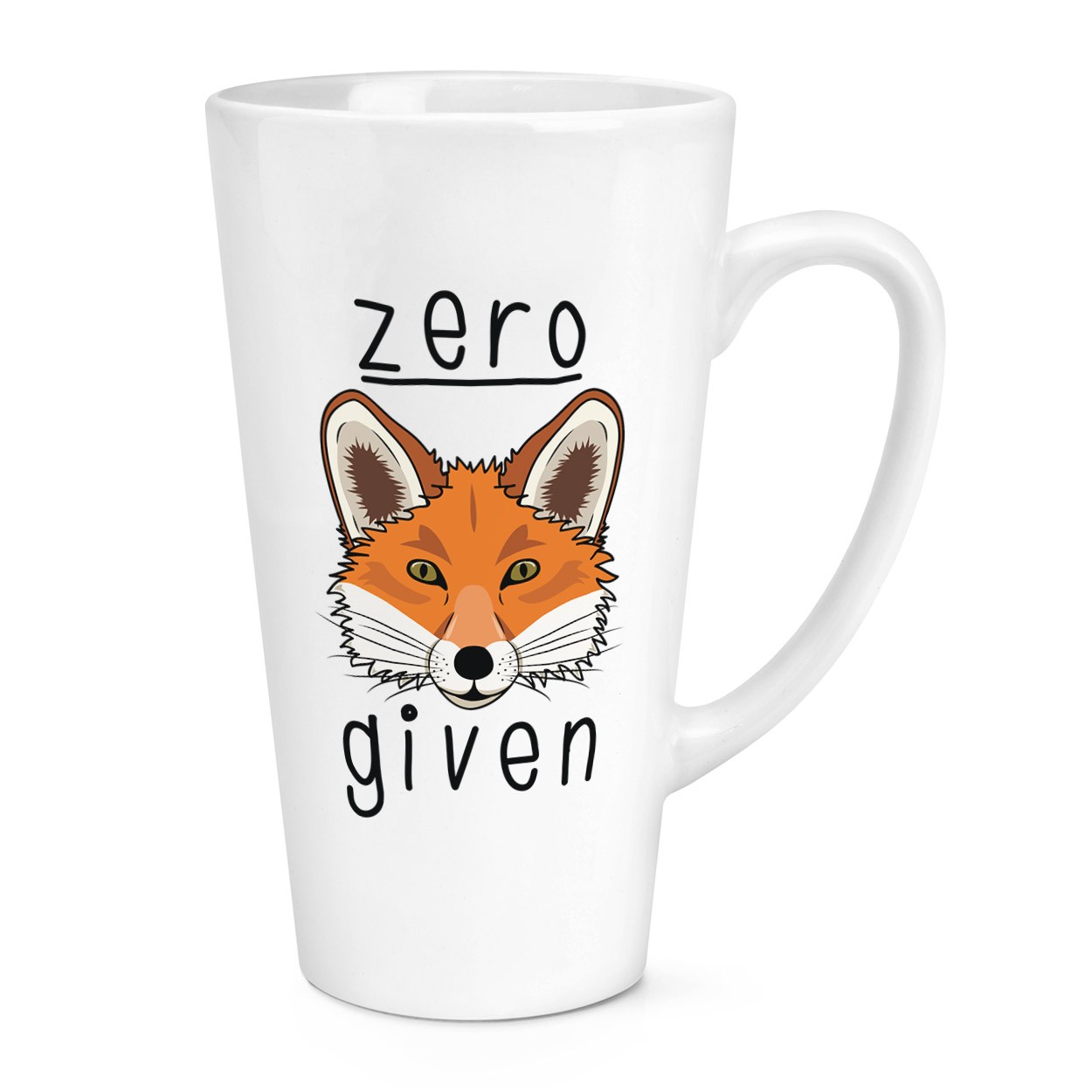 Zero Fox Given 17oz Large Latte Mug Cup - Funny Joke Rude