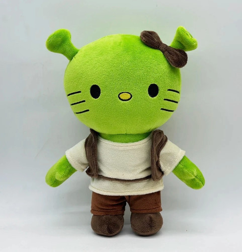 10.2" Kitty Artist Plush – Kawaii Green Shrek-Style Cute Soft Doll