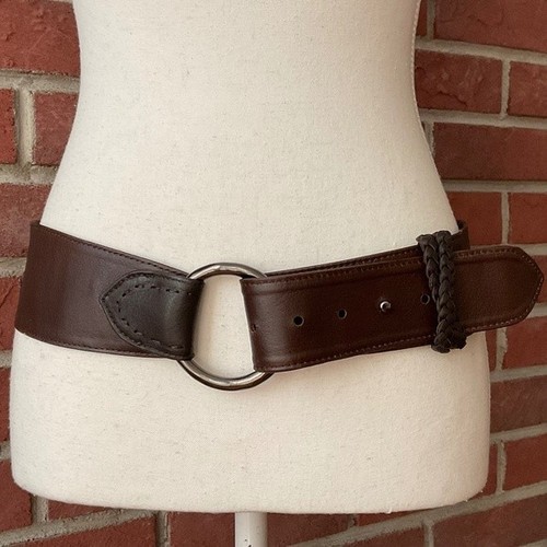 J.Jill Brown Leather Wide Adjustable Boho Belt Size S/M NWOT