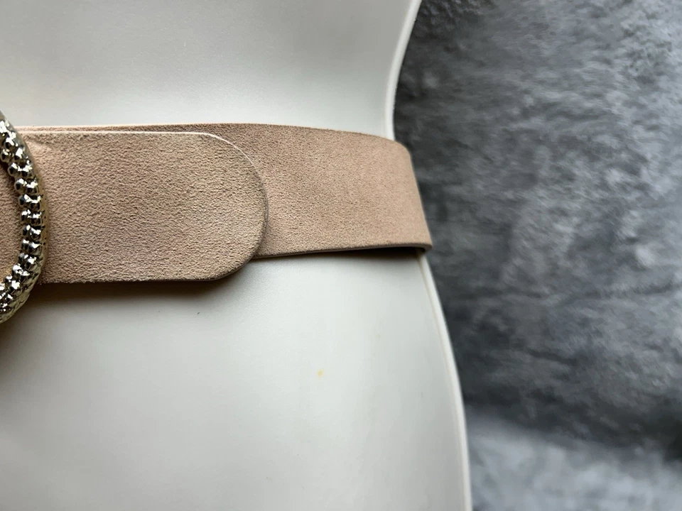 Sézane Artemis Gamuza Cuero Cinturón Hebilla Dorada Italia Chic Boho T.80 | Vendedor de EE. UU. Foto 3 de 4