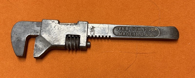 VINTAGE ~ IVER JOHNSON ADJUSTABLE BIKE WRENCH ~ Original Early 1900’s PreWar 6”