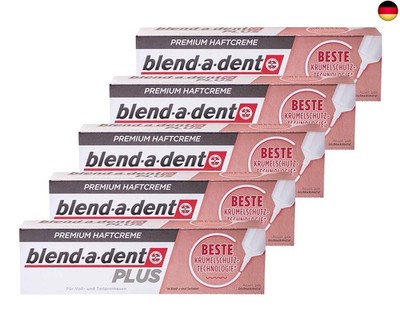 5x Blend a dent Plus Premium Haftcreme KRÜMELSCHUTZ 40g für Voll und T