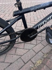 Rhino BMX Bike Black 20in Wheel BMX Bars 1 Speed No Suspension