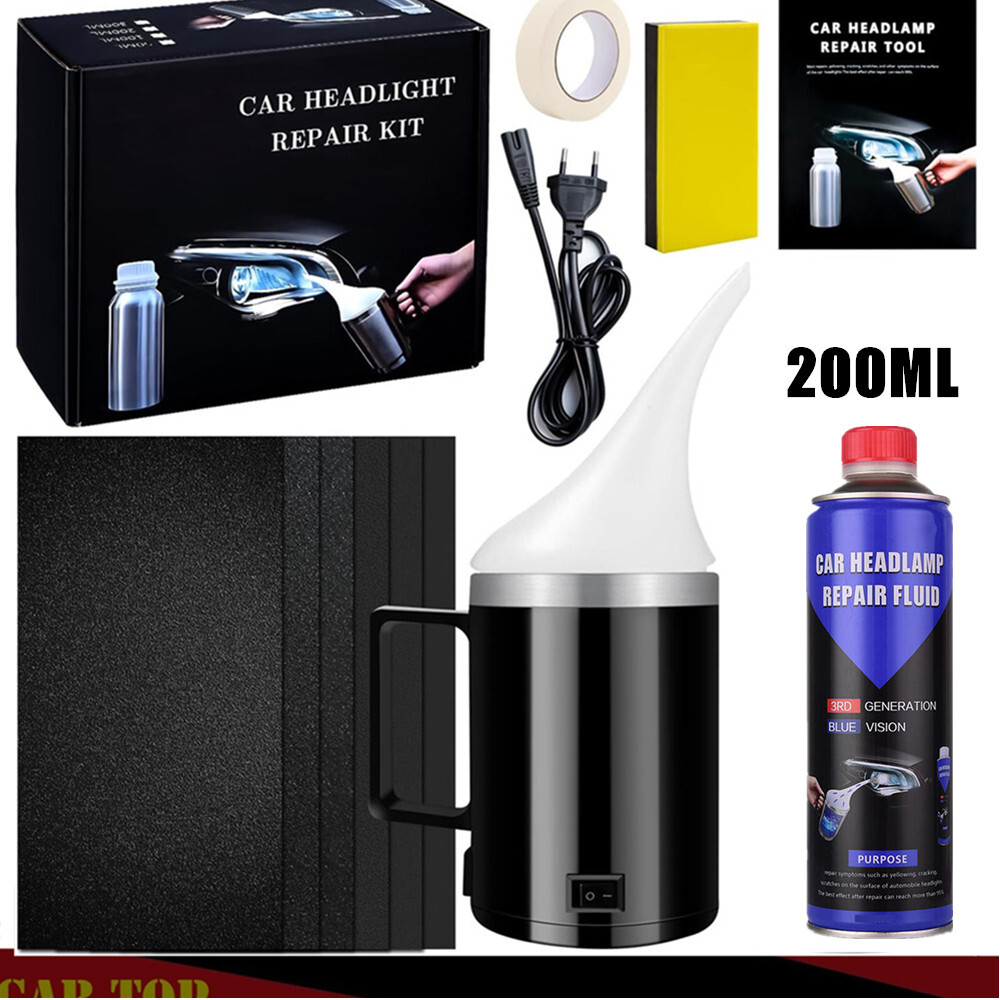 200ml Scheinwerfer Profi Aufbereitung Set / Bedampfen / Reparatur / Bedampfer