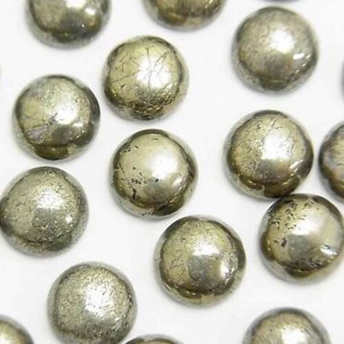 Pyrite Round Cabochon 5mm To 20mm Natural Calibrated Loose Gemstone