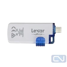 32GB Smart Phone Storage Micro USB to USB 3.0 Lexar Thumb Drive PC Blue & White