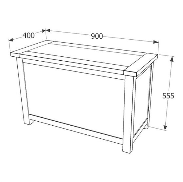 Large Wooden Storage Chest With Hinged Lid Dark Brown Blakent Trunk