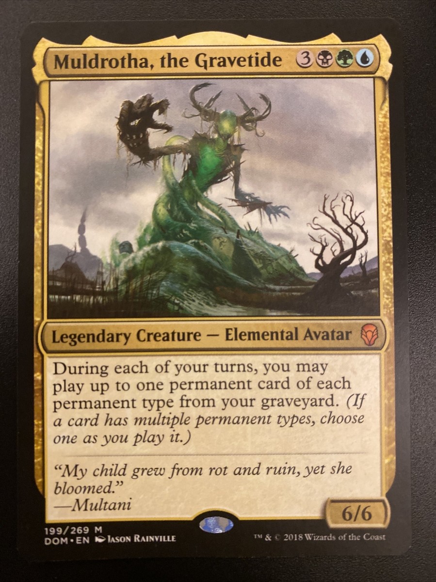 Muldrotha, the Gravetide 1x FOIL DOM MTG Dominaria Mythic MINT black green blue Muldrotha, the Gravetide 1x FOIL DOM MTG Dominaria Mythic MINT black green blue