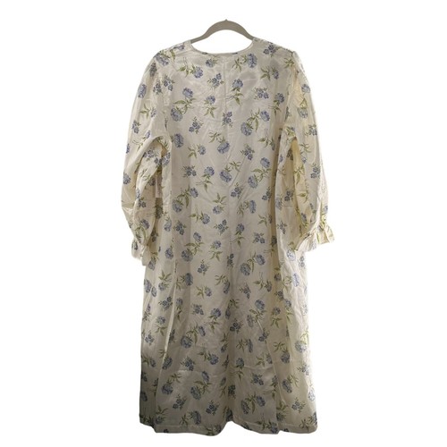 Erika Taylor Petites Intimates Floral Nightgown L Satin Granny gown lace dress a - Picture 8 of 11