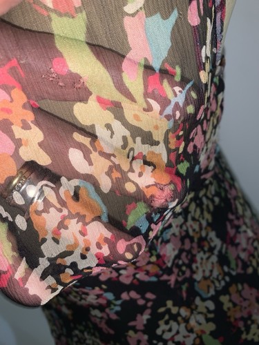 Nicole Farhi Chiffon Dress Slightly Damaged Size 12 - Picture 3 of 18