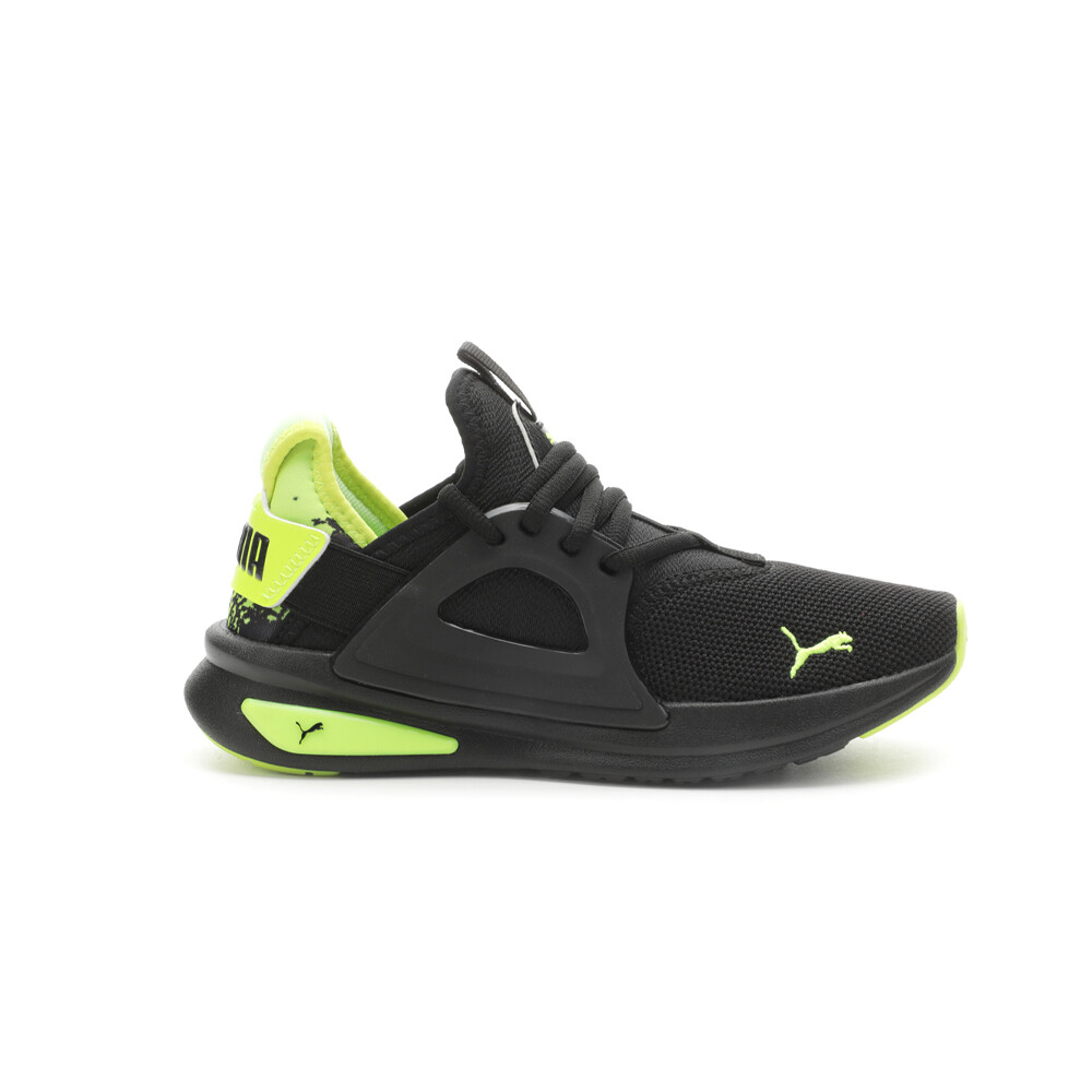 Молодежные кроссовки для мальчиков Puma Enzo Evo на шнуровке с напылением, черные, повседневная обувь 37886401