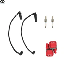 Ignition Coil and Spark Plug w/ Wire Cap Fit For Polaris Ranger Crew 800 2011-14