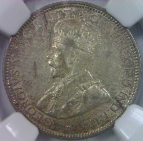 Australia 1924 NGC AU 55 Silver 6 Pence Almost Uncirculated Great Original Color