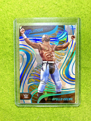 Apollo Crews WWE REVOLUTION SILVER PRIZM # /49 CUBIC SP CARD 2023 Revolution WWE