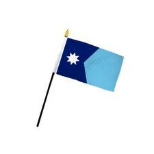 Minnesota 4x6in State Stick Flag - Mini USA Desk Flag Parade Classroom Decor