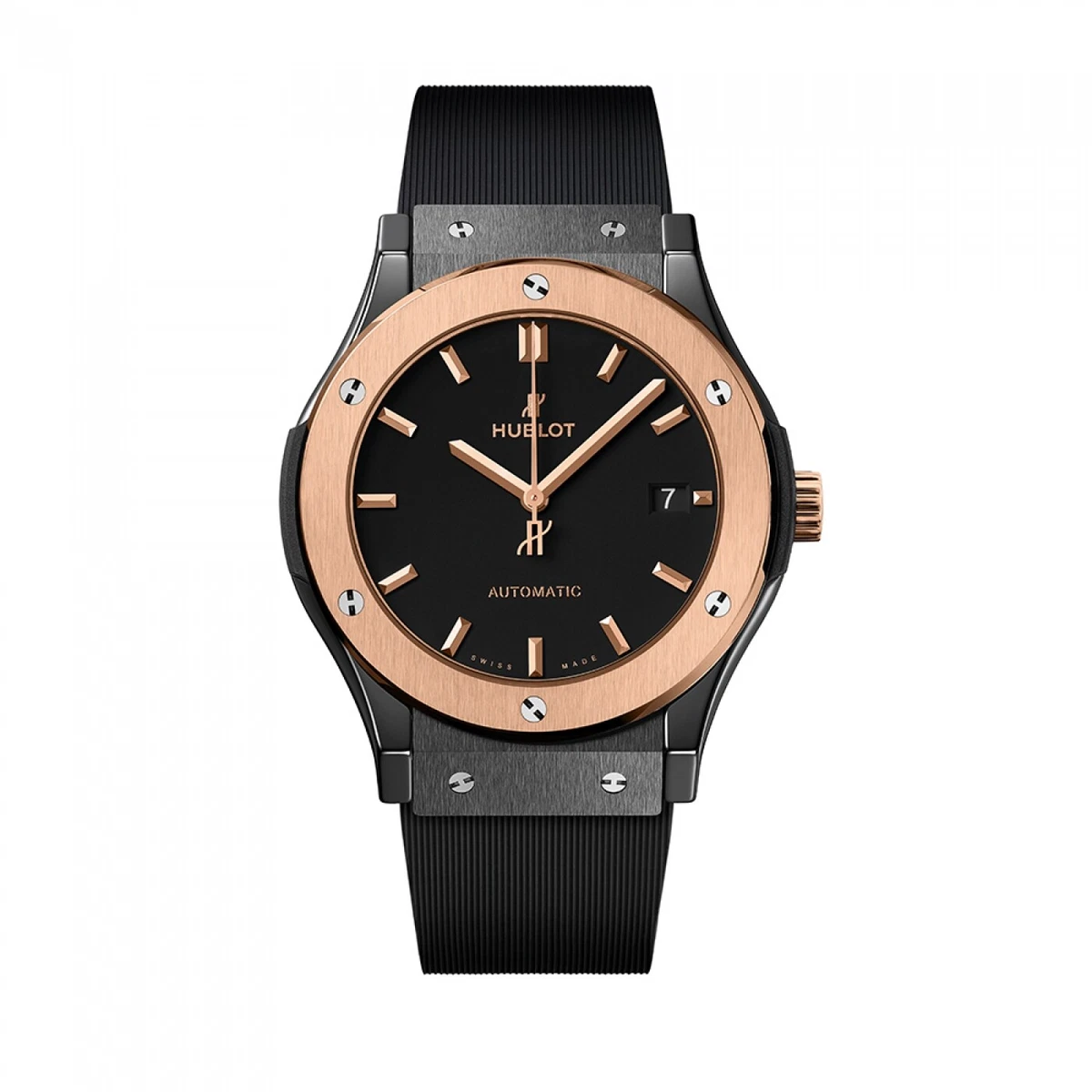 New Hublot Classic Fusion 45 mm Black Ceramic Rose Gold Watch  511.CO.1181.RX