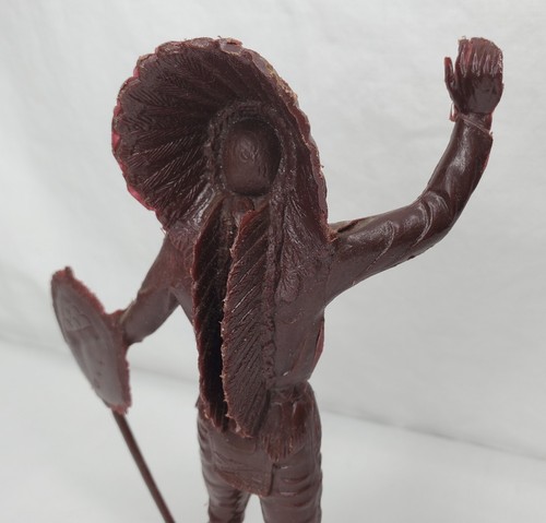 Vintage Louis Marx Native American Indian Chief Plastimarx Figure Mexico - Picture 8 of 12