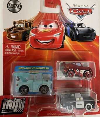 Pixar Cars Mini Racers 2021 Tokyo Matter, Sheriff, Radiator