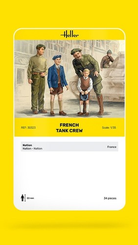 HELLER 30323. French Tank Crew 1/35scale Kit - Picture 4 of 7