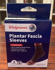 Foot Plantar Fascia Sleeve Targeted Compression, Lifts and Supports Size L
