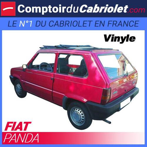 Toit ouvrant vinyle Fiat Panda découvrable noir en finition premium