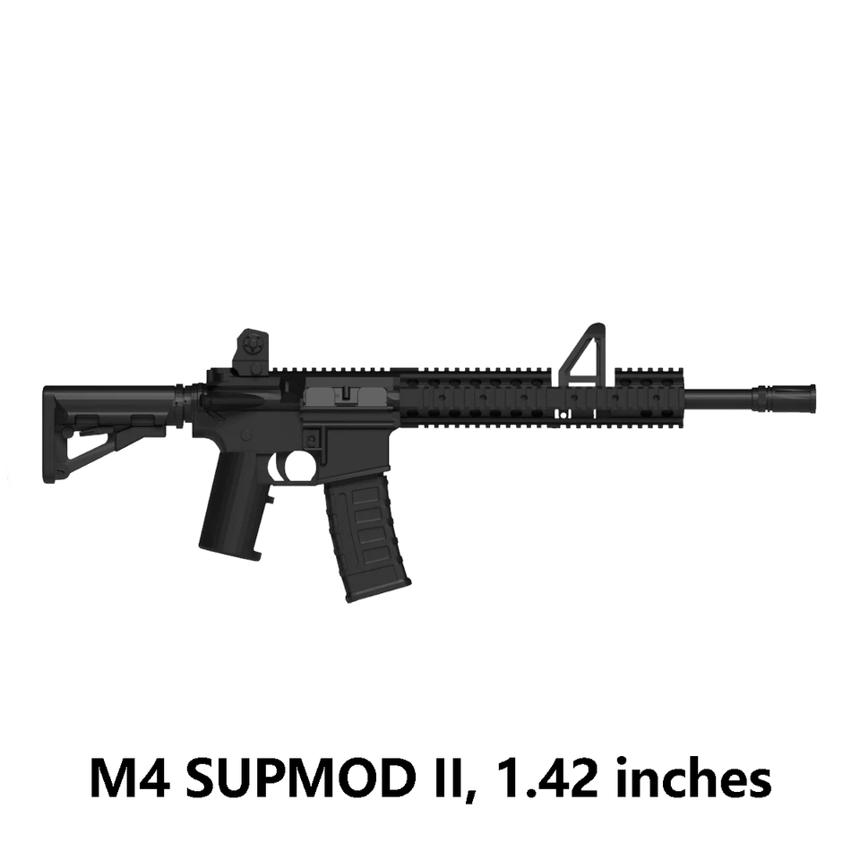 MinifigArsenal SWAT M4 SUPMOD II Toy Replica Gun for Minifigures building Block - Image 2 of 2