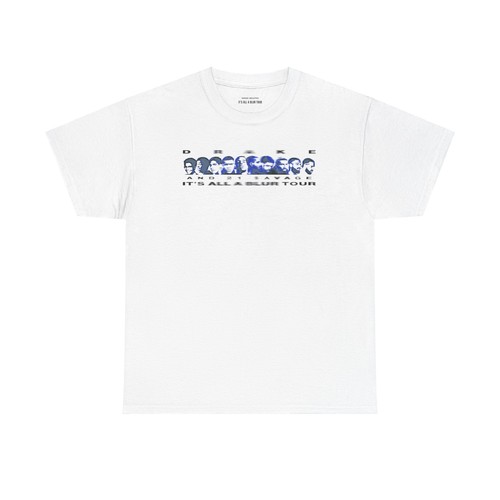 Drake 21 Tour Dates Faces Cities T-Shirt It's All A Blur Tour IAAB Heavy Cotton - Picture 3 of 13