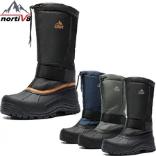 NORTIV 8 Men's Winter Snow Boots Waterproof Warm Thermolite Outdoor Hiking Boots