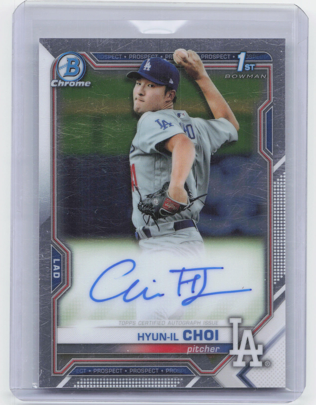 2021 Bowman #CPA-HC Hyun-il Choi Chrome Prospect Autographs