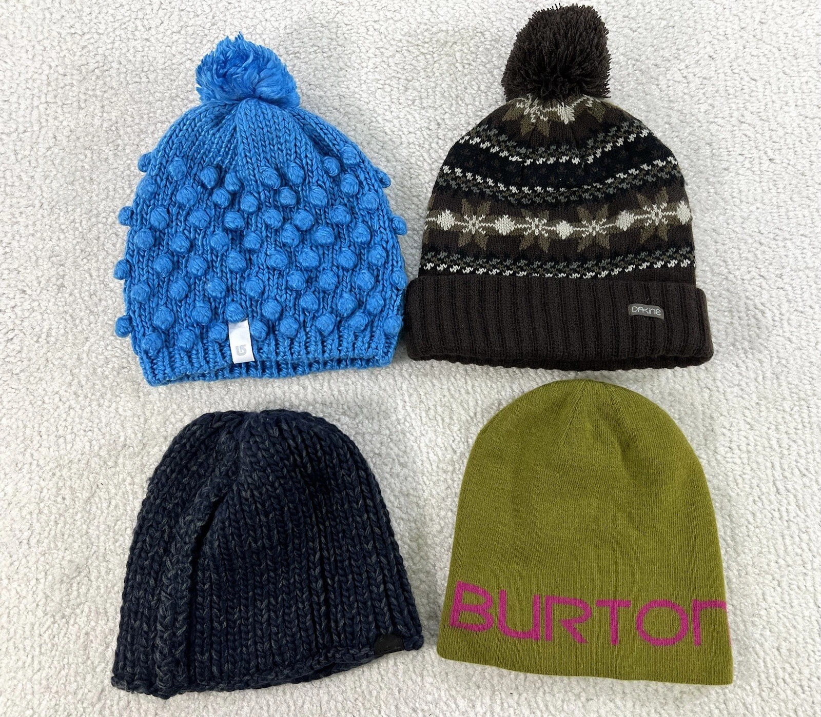 burton snowboard winter beanie pompom cozy knit 